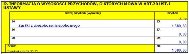 zleceniobiorcy zasiłku chorobowego z tytułu ubezpieczenia społecznego. Zleceniodawca zobowiązany jest do wystawienia deklaracji PIT-8C do końca lutego następnego roku podatkowego.