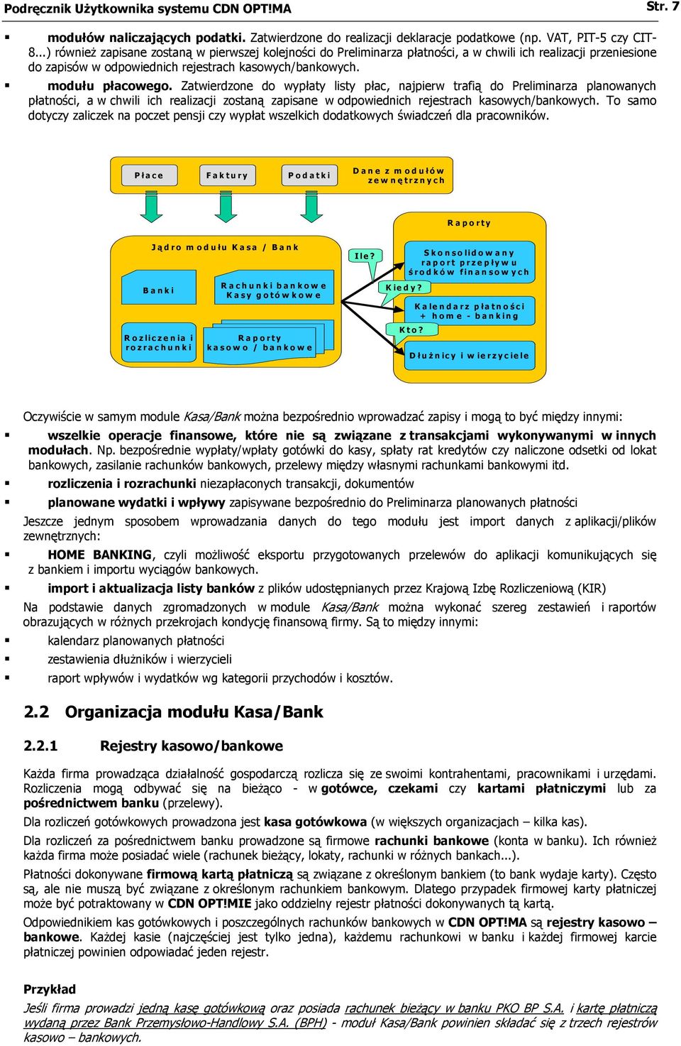 Zatwierdzone do wypłaty listy płac, najpierw trafią do Preliminarza planowanych płatności, a w chwili ich realizacji zostaną zapisane w odpowiednich rejestrach kasowych/bankowych.