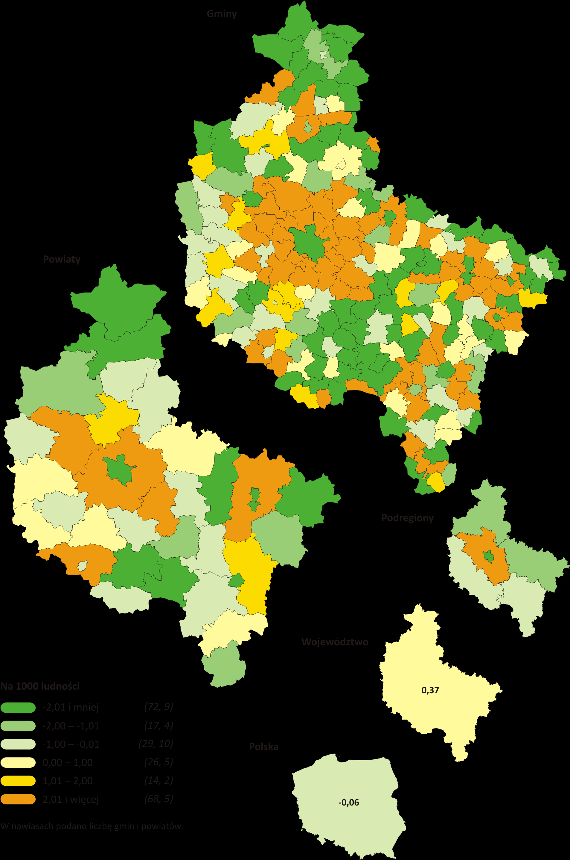 LUDNOŚĆ Saldo migracji wewnętrznych i