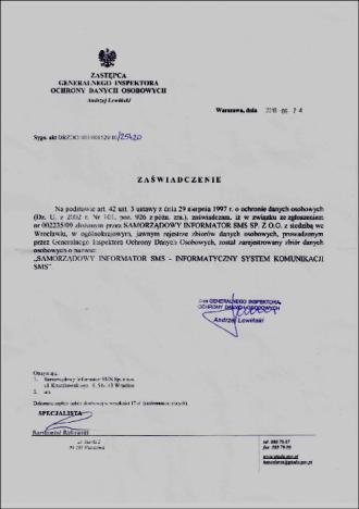 XI. Wymogi prawne Ustawy z dnia 29 sierpnia 1997 r. o ochronie danych osobowych Ustawy z dnia 18 lipca 2002 r. o świadczeniu usług drogą elektroniczną Wytyczne GIODO Dlaczego jest to tak istotne? 1. Możliwość wysyłania ostrzeżeń z dowolnego miejsca (nie tylko z urzędu).