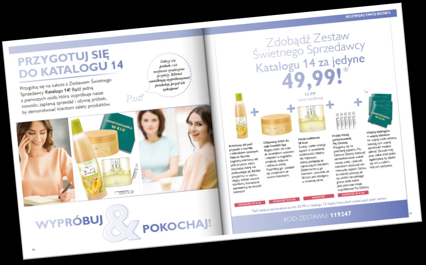 Katalog 14 Zestaw Świetnego Sprzedawcy Zestaw został stworzony, aby pomóc Ci