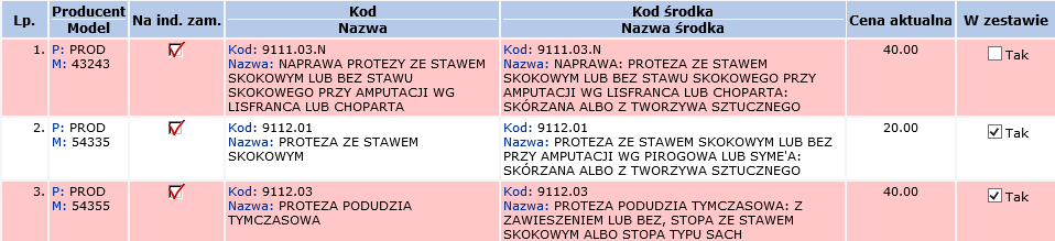 Produkty XLS pobieranie listy produktów z zestawu, jako xls Aby przypisać produkty do zestawu należy wybrać opcję Produkty, a następnie kliknąć w kwadrat w kolumnie W zestawie dla właściwego produktu.