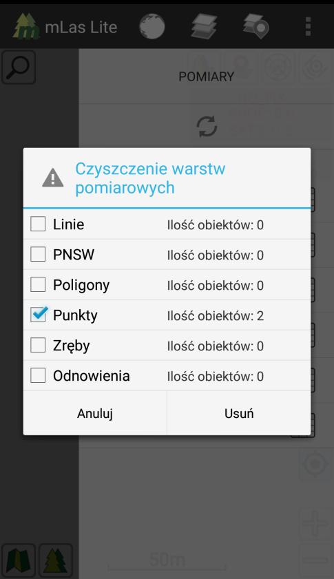 Wyeksportowaną warstwę pomiarową można edytować na innym urządzeniu z zainstalowaną aplikacją mlas Inżynier (w wersji Lite lub Pro) oraz na komputerze używając odpowiedniego oprogramowania do