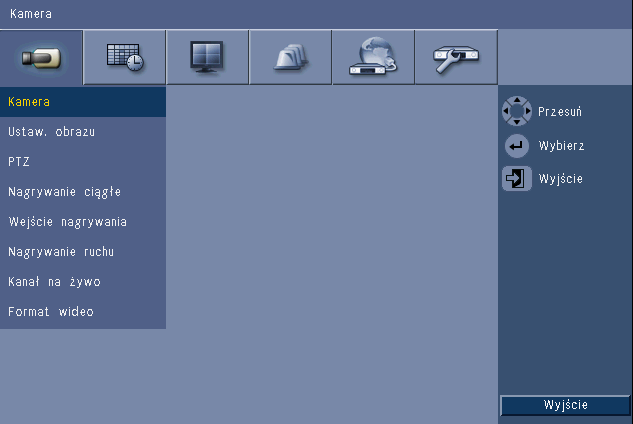 Rejestrator wizyjny serii 630/650 Menu Konfiguracja pl 57 6 Menu Konfiguracja System menu zawiera wszystkie parametry, które umożliwiają konfigurowanie urządzenia.