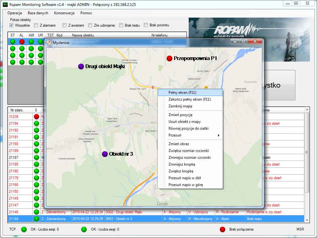 ROPAM ELEKTRONIK cennk detalczny aktualzacja: 2015-03-01 Stacje montorowana.