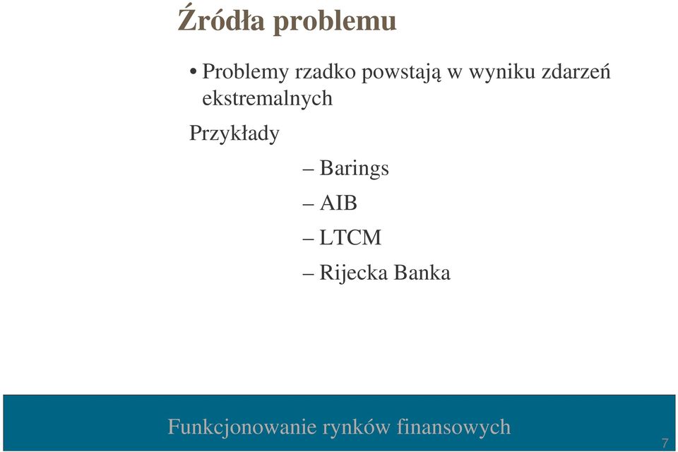 zdarzeń ekstremalnych