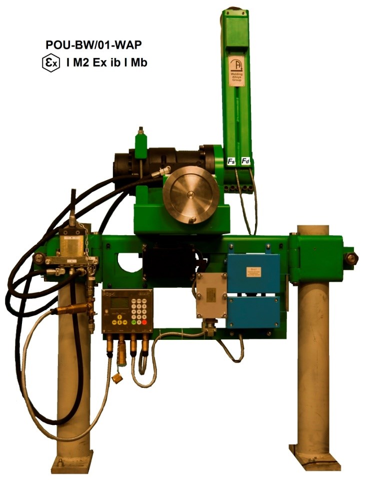 Rys. 2 Przyrząd POU-BW/01-WAP Rys. 3 Elementy mechaniczne przyrządu Na elementy hydrauliczne przyrządu składają się: aktuator, rozdzielacz kaseta sterująca, manometr, komplet przewodów hydraulicznych.