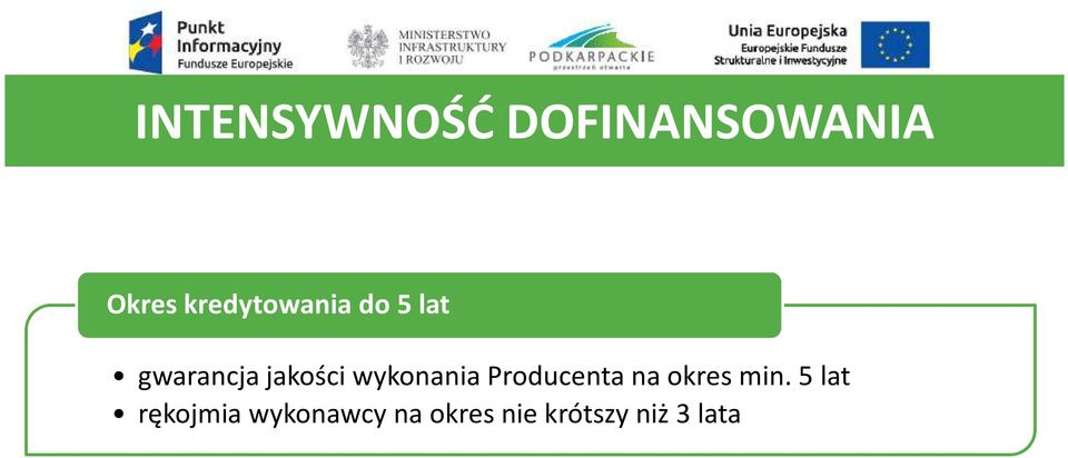 wykonania Producenta na okres min.