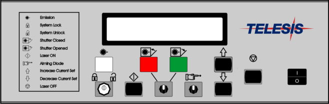 KONTROLER LASERA XP1CA Kontroler lasera zawiera źródło laserowe, zasilacz, elektronikę, programowalny sterownik logiczny, przekaźnik bezpieczeństwa, wentylator, złącze 115/230VAC IEC320 oraz przedni