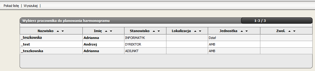 czasem pracy dalej wybieramy Harmonogramy - Planowanie i Indywidualne lub Grupowe Planowanie indywidualne Wybieramy z lewego menu: Zarządzanie czasem