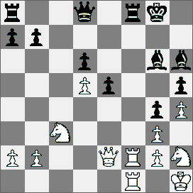 12.Obrona królewsko indyjska [E93] GM Keres (ZSRR) Walther (Szwajcaria) 1.d4 Sf6 2.c4 g6 3.Sc3 Gg7 4.e4 d6 5.Sf3 0 0 6.Ge2 e5 7.d5 Sbd7 8.Gg5 h6 9.