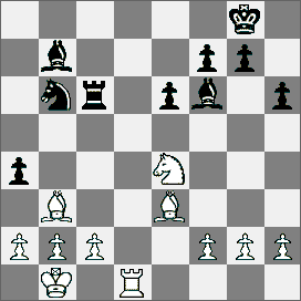 19.Obrona francuska [C10] GM Matanović (Jugosławia) Purewżaw (Mongolia) 1.e4 e6 2.d4 d5 3.Sd2 de4 4.Se4 Sd7 5.Sf3 Sgf6 6.Sf6 Sf6 7.Gc4 Ge7 8.He2 0 0 9.Gg5 c5 10.0 0 0 Ha5 11.Kb1 b5 12.Gb5 Wb8 13.