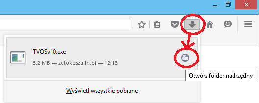 Zapisany plik dostępny jest w przeglądarce w prawym górnym rogu: Rysunek 8