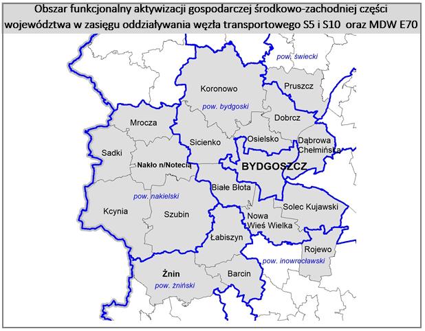 składam opinię o zaproponowanych OF Obszary funkcjonalne