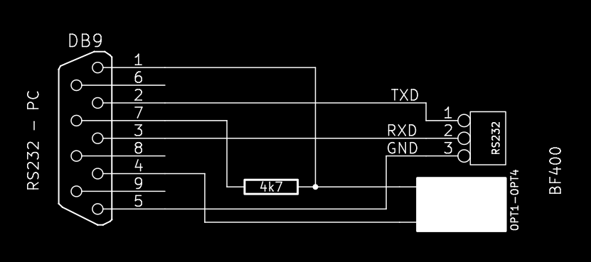 W tym przypadku wymagane jest dodatkowe połączenie komputera, z dowolnym wyjściem optycznym OPT1-OPT3 synchronizatora BF400.