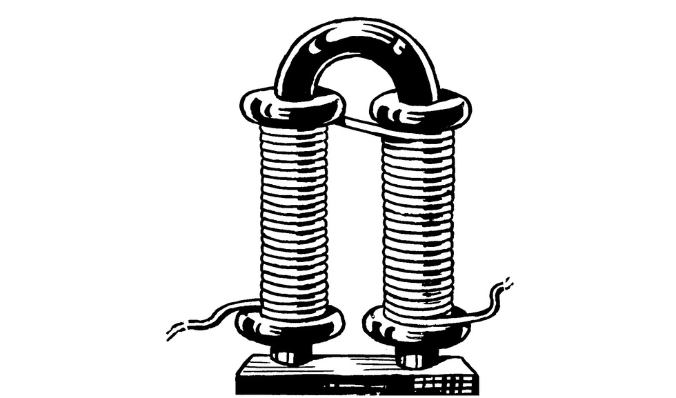 6. Elektromagnesy Ilustracja 8. Elektromagnes 1. 2. Elektromagnes to magnes powstający w wyniku przepływu prądu elektrycznego.