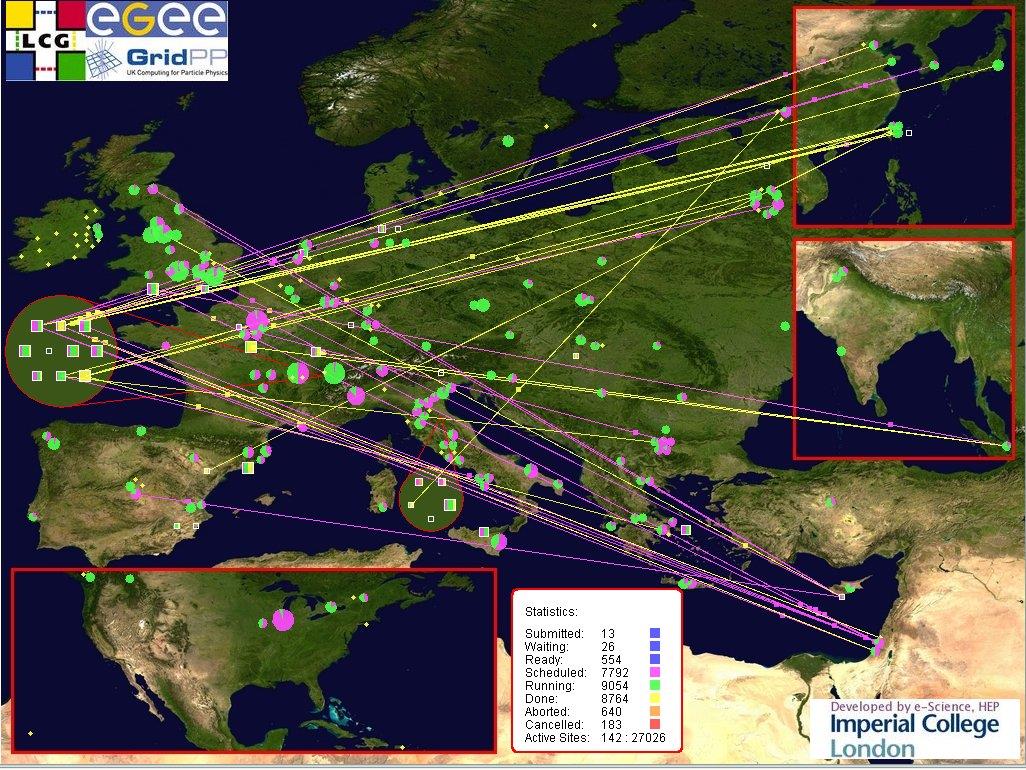 GRID Setki tysięcy komputerów udostępnionych przez ośrodki komputerowe tworzące WLCG (Worldwide LHC Computing Grid) umożliwi przetwarzanie (i zapis!