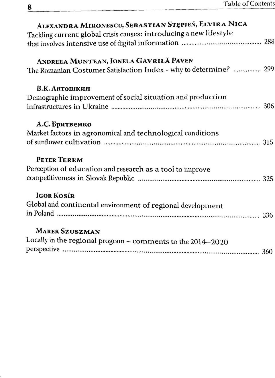 AHTOIIIKMH Demographic improvement of social situation and production infrastructures in Ukraine 306 A C.