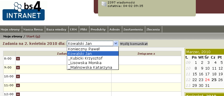 Informacje ogólne Systemowy komunikator umożliwia przesyłanie krótkich komunikatów tekstowych pomiędzy pracownikami firmy. Zaletą komunikatora jest fakt, że można z niego korzystać kontekstowo.