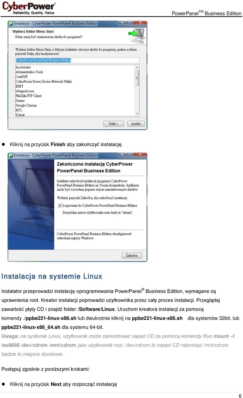 sh lub dwukrotnie kliknij na ppbe221-linux-x86.sh dla systemów 32bit. lub ppbe221-linux-x86_64.sh dla systemu 64-bit.