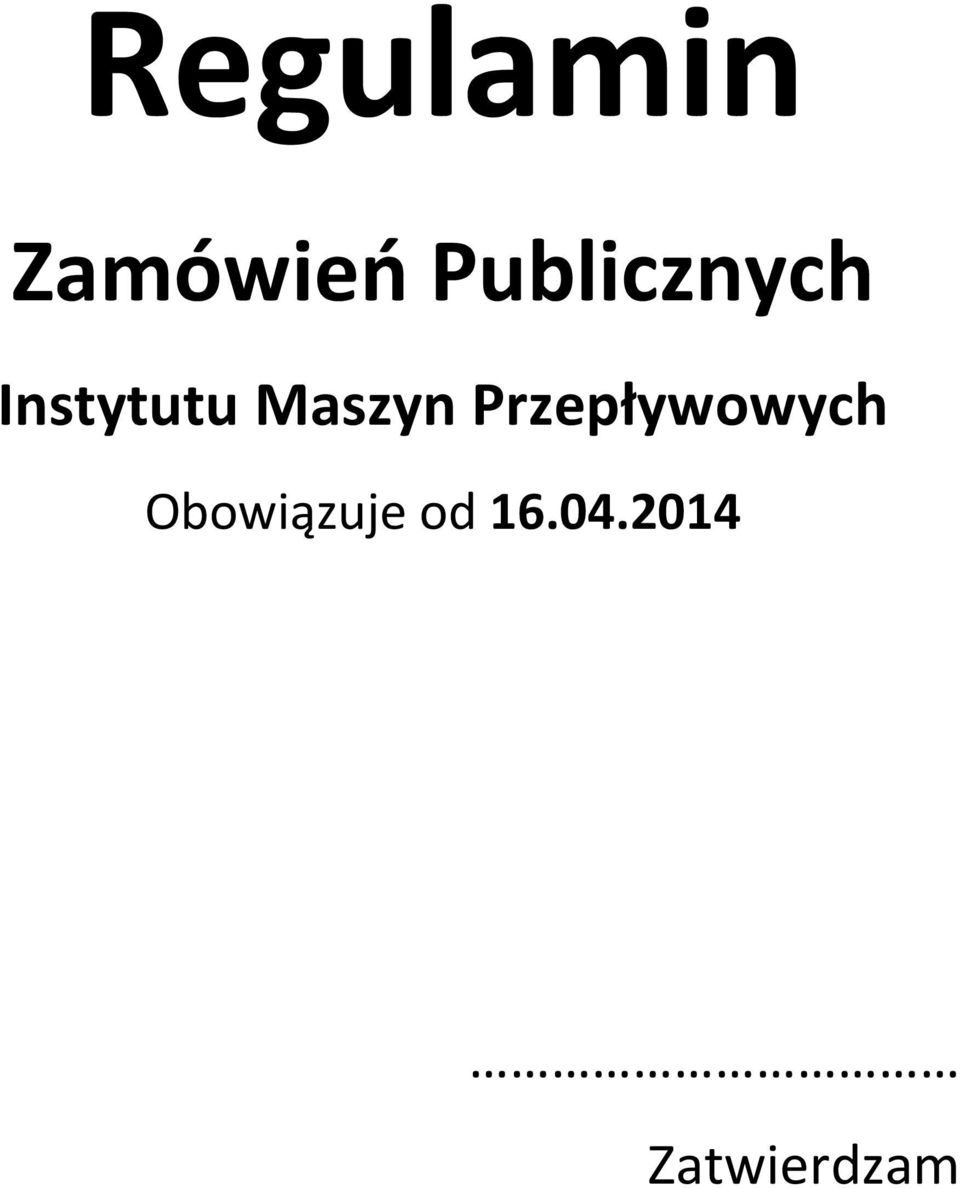 Maszyn Przepływowych