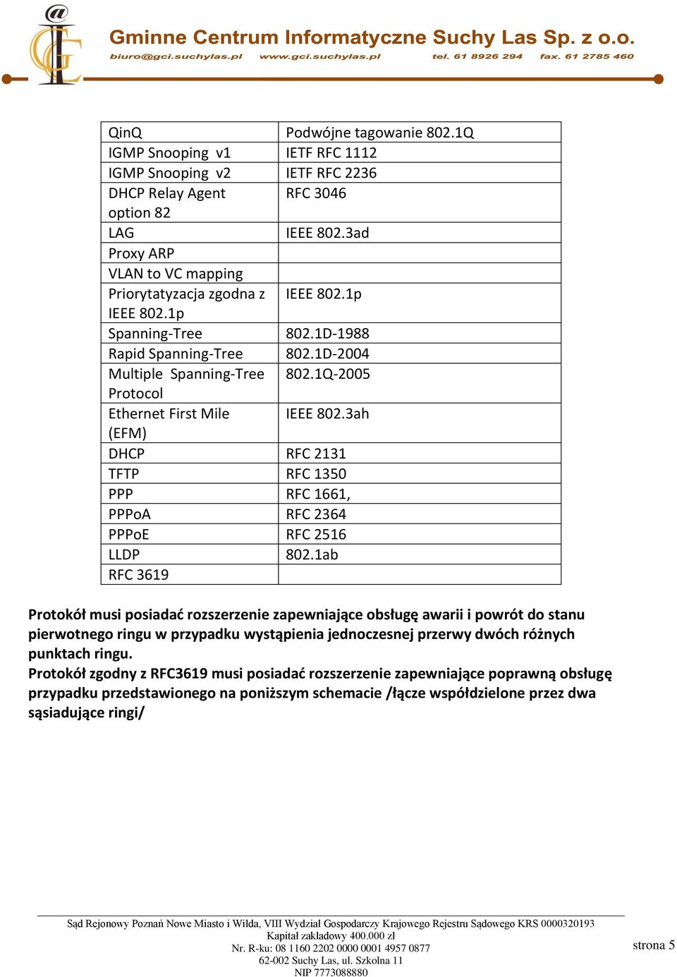 1Q-2005 Protocol Ethernet First Mile IEEE 802.3ah (EFM) DHCP RFC 2131 TFTP RFC 1350 PPP RFC 1661, PPPoA RFC 2364 PPPoE RFC 2516 LLDP 802.