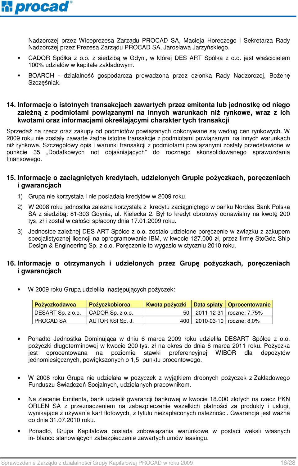 Informacje o istotnych transakcjach zawartych przez emitenta lub jednostkę od niego zaleŝną z podmiotami powiązanymi na innych warunkach niŝ rynkowe, wraz z ich kwotami oraz informacjami