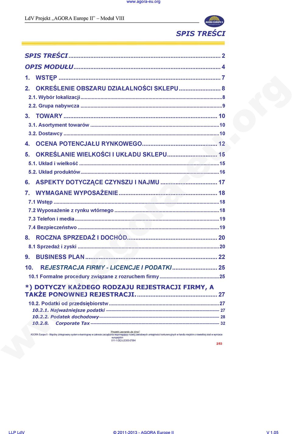 ASPEKTY DOTYCZĄCE CZYNSZU I NAJMU... 17 7. WYMAGANE WYPOSAŻENIE... 18 7.1 Wstęp...18 7.2 Wyposażenie z rynku wtórnego...18 7.3 Telefon i media...19 7.4 Bezpieczeństwo...19 8. ROCZNA SPRZEDAŻ I DOCHÓD.