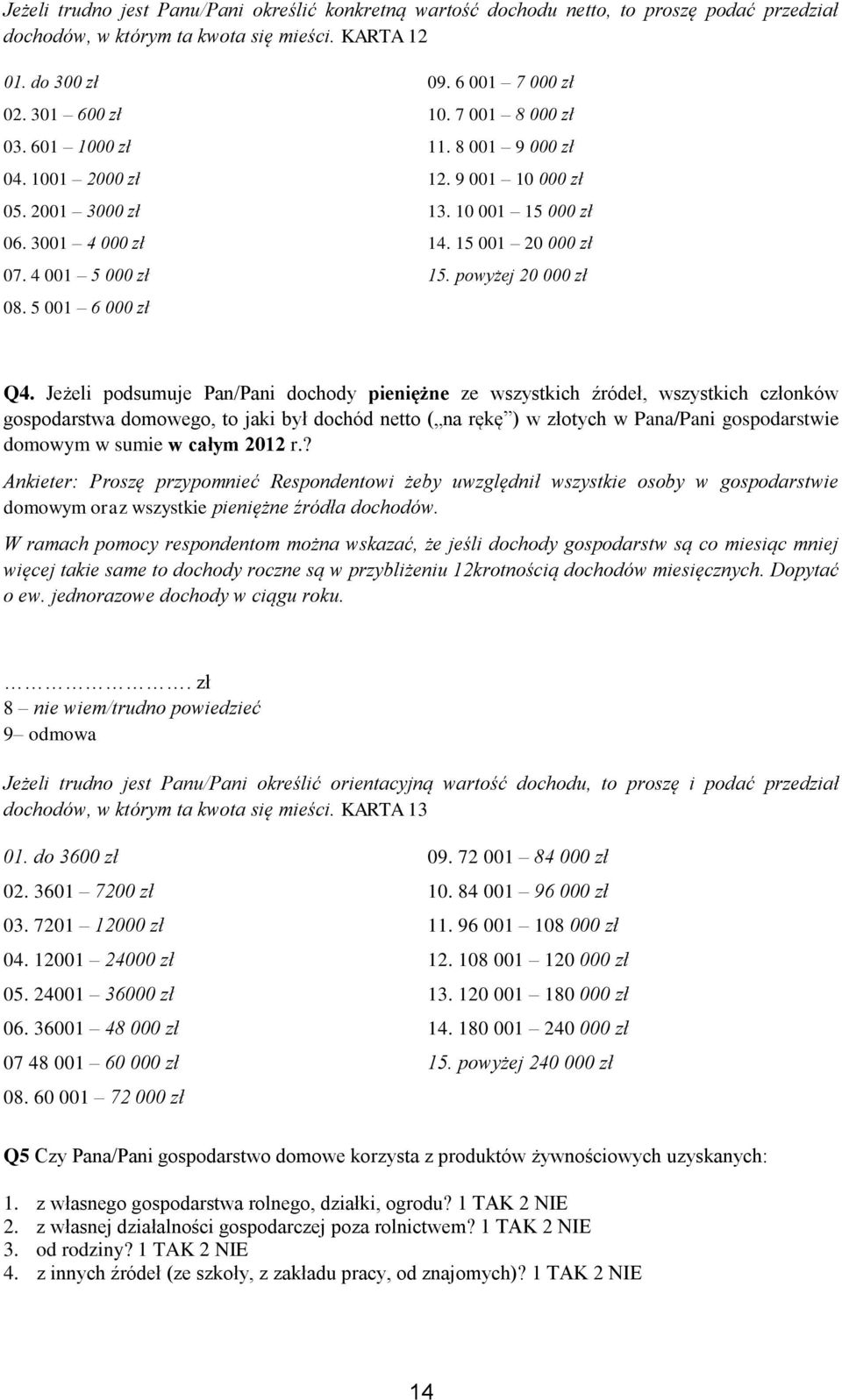 powyżej 20 000 zł 08. 5 001 6 000 zł Q4.