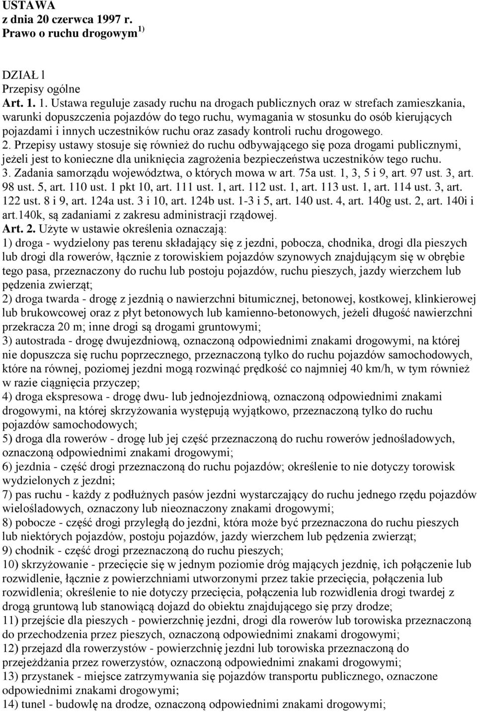 DZIAŁ l Przepisy ogólne Art. 1.
