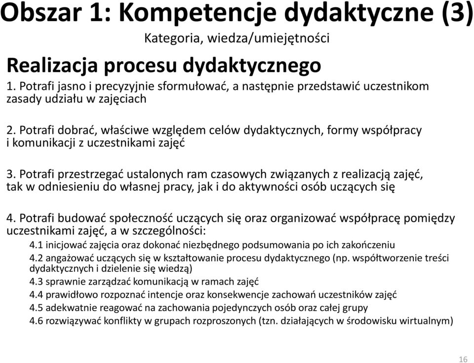 Potrafi dobrać, właściwe względem celów dydaktycznych, formy współpracy i komunikacji z uczestnikami zajęć 3.