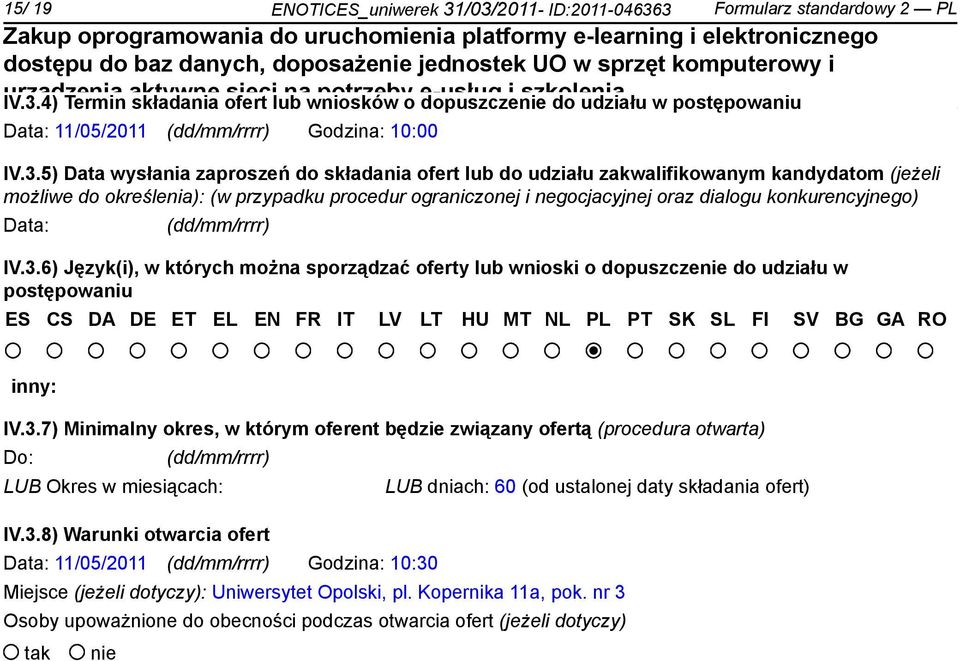 konkurencyjnego) Data: (dd/mm/rrrr) IV.3.