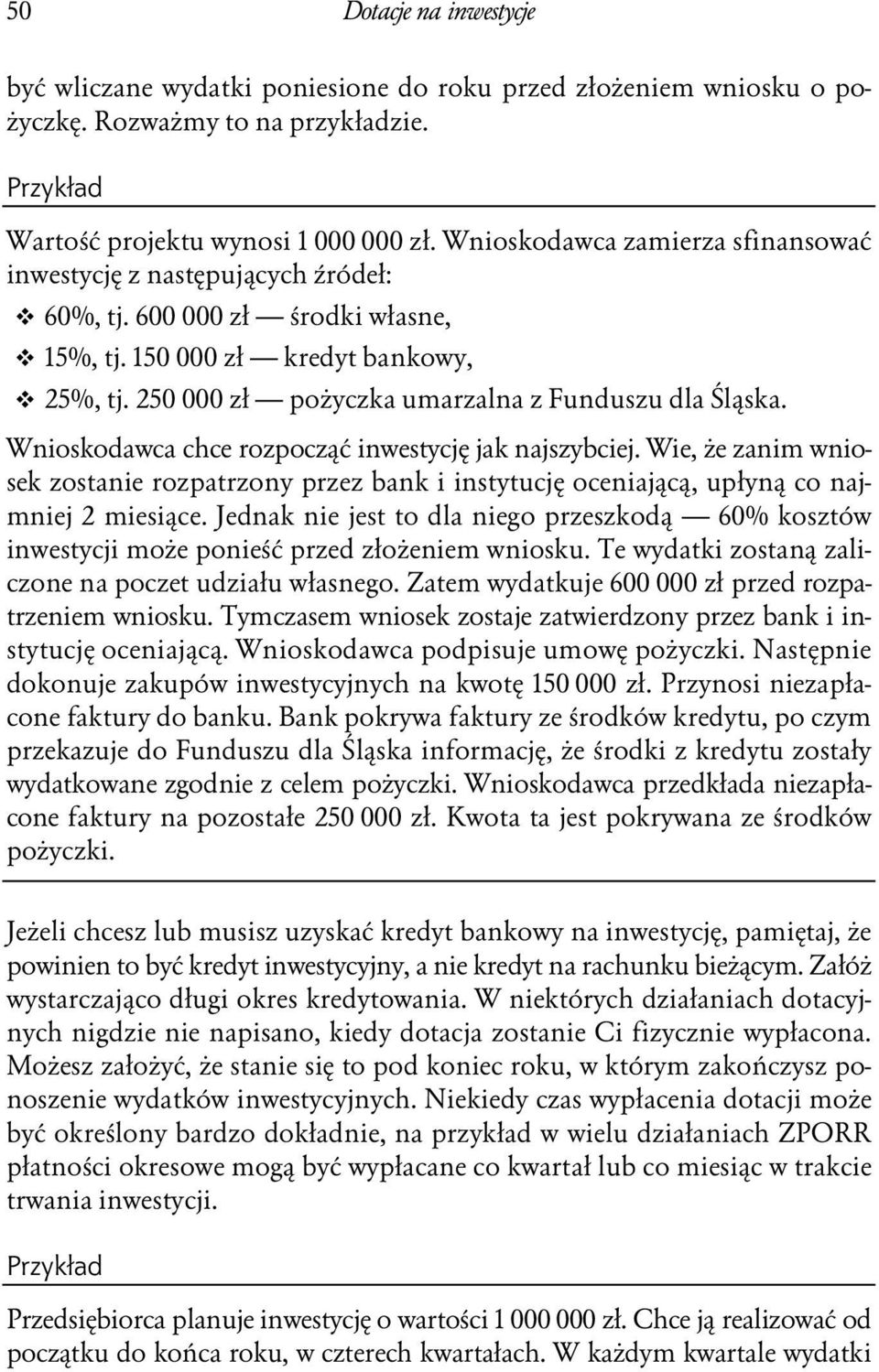 250 000 zł pożyczka umarzalna z Funduszu dla Śląska. Wnioskodawca chce rozpocząć inwestycję jak najszybciej.