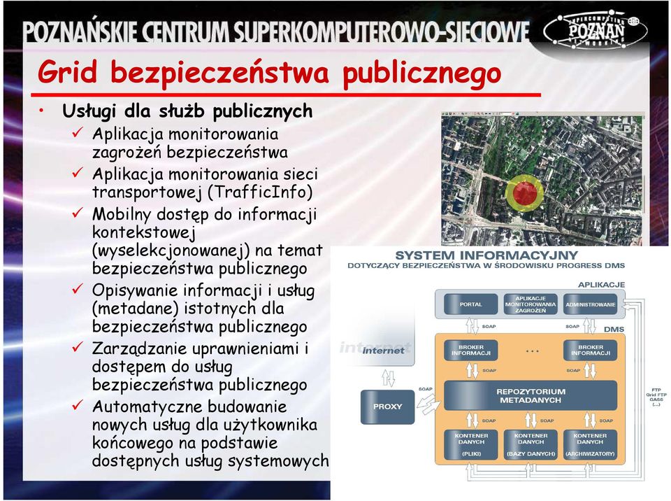 bezpieczeństwa publicznego Opisywanie informacji i usług (metadane) istotnych dla bezpieczeństwa publicznego Zarządzanie