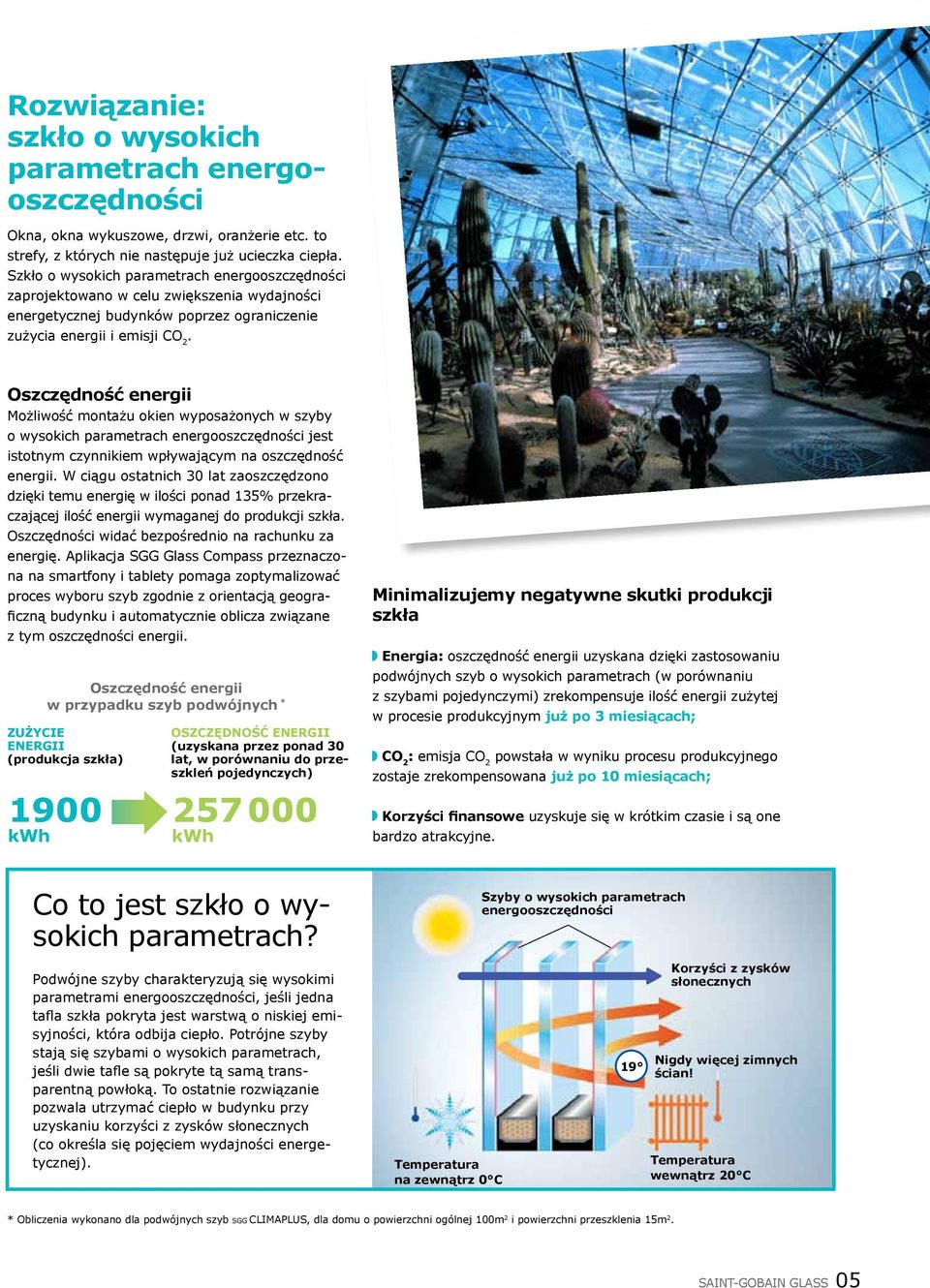 Oszczędność energii Możliwość montażu okien wyposażonych w szyby o wysokich parametrach energooszczędności jest istotnym czynnikiem wpływającym na oszczędność energii.