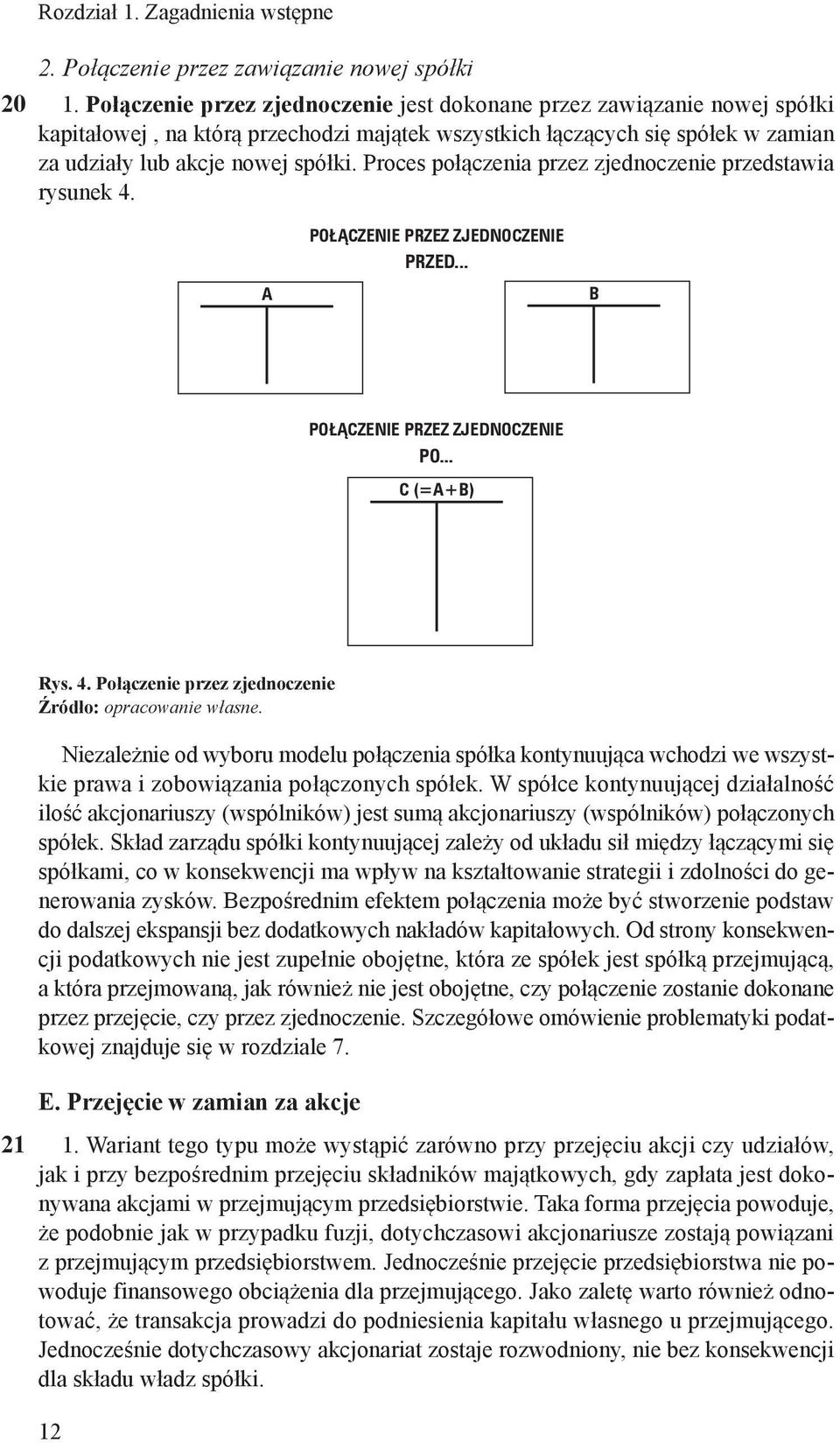 Proces połączenia przez zjednoczenie przedstawia rysunek 4. POŁĄCZENIE PRZEZ ZJEDNOCZENIE PRZED... B POŁĄCZENIE PRZEZ ZJEDNOCZENIE PO... C (=+B) 21 Rys. 4. Połączenie przez zjednoczenie Źródło: opracowanie własne.