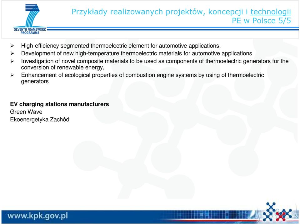 composite materials to be used as components of thermoelectric generators for the conversion of renewable energy, Enhancement of