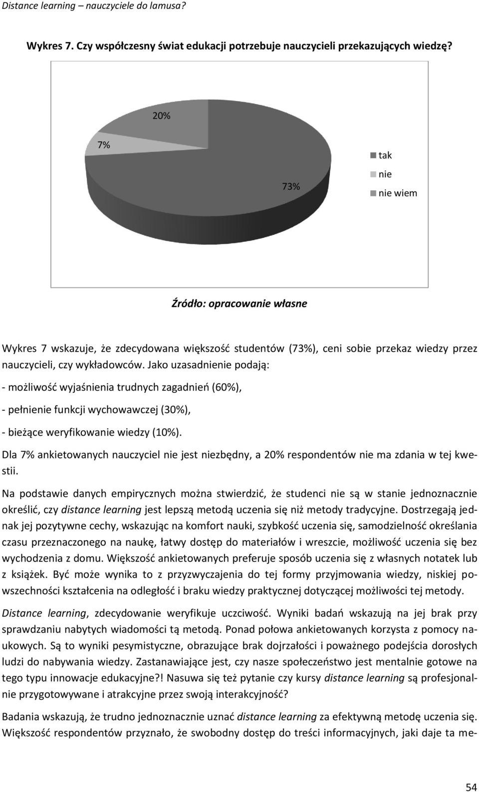 Jako uzasadnienie podają: - możliwość wyjaśnienia trudnych zagadnień (60%), - pełnienie funkcji wychowawczej (30%), - bieżące weryfikowanie wiedzy (10%).