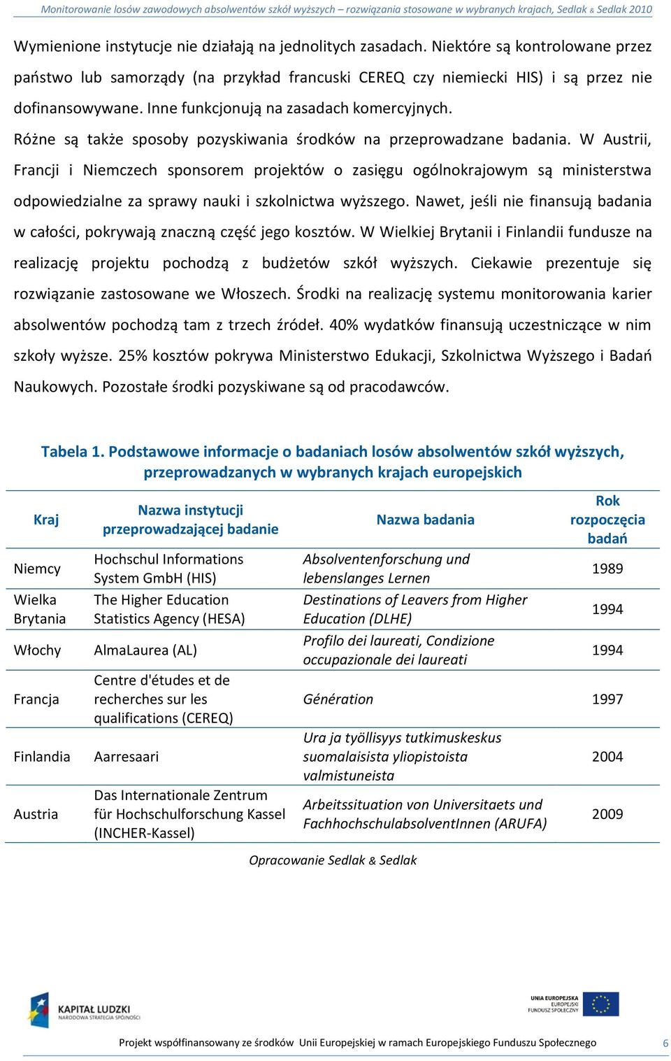 W Austrii, Francji i Niemczech sponsorem projektów o zasięgu ogólnokrajowym są ministerstwa odpowiedzialne za sprawy nauki i szkolnictwa wyższego.