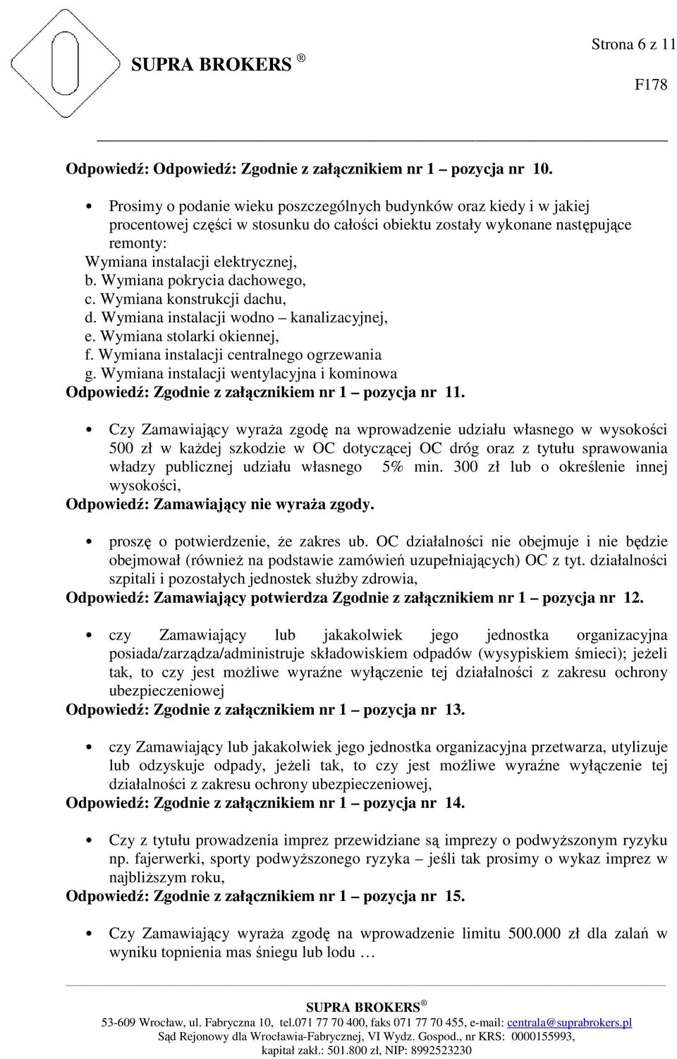 Wymiana pokrycia dachowego, c. Wymiana konstrukcji dachu, d. Wymiana instalacji wodno kanalizacyjnej, e. Wymiana stolarki okiennej, f. Wymiana instalacji centralnego ogrzewania g.