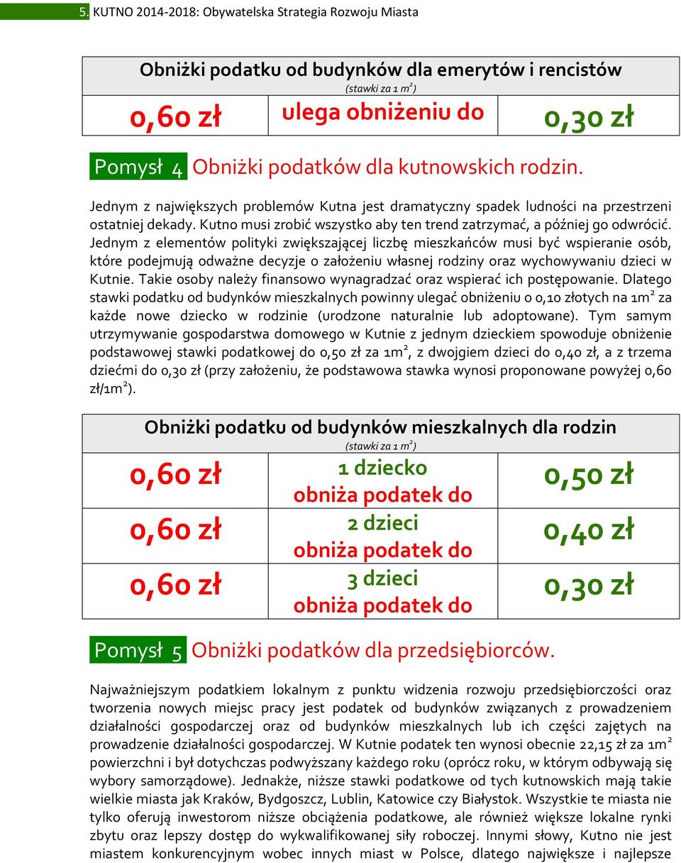 Jednym z elementów polityki zwiększającej liczbę mieszkańców musi być wspieranie osób, które podejmują odważne decyzje o założeniu własnej rodziny oraz wychowywaniu dzieci w Kutnie.