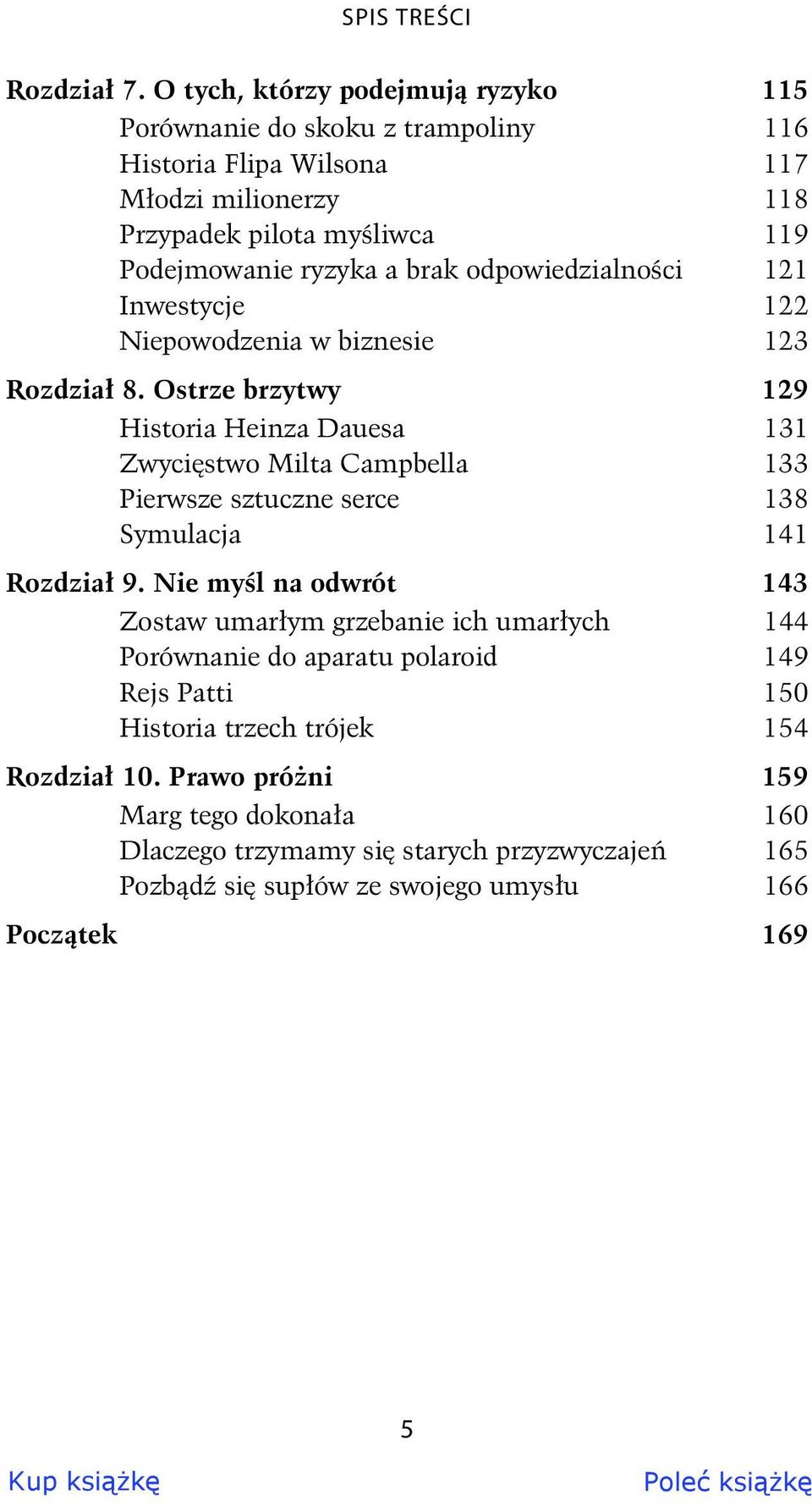 brak odpowiedzialno ci 121 Inwestycje 122 Niepowodzenia w biznesie 123 Rozdzia 8.