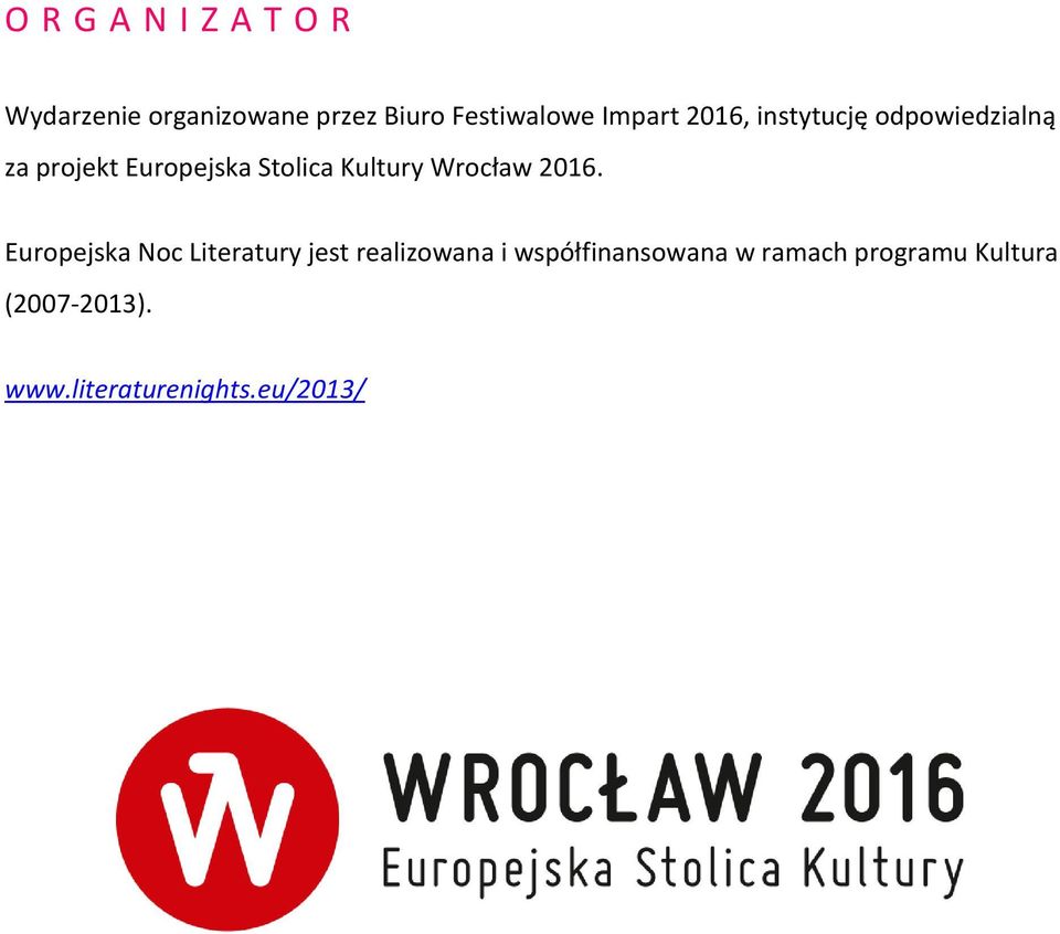 Kultury Wrocław 2016.