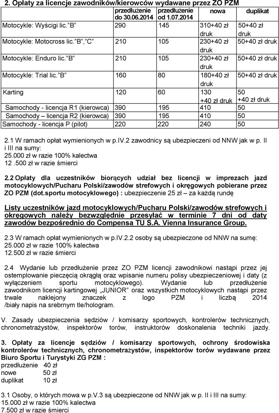 B 160 80 180+40 zł 50+40 zł Karting 120 60 130 +40 zł 50 +40 zł Samochody - licencja R1 (kierowca) 390 195 410 50 Samochody licencja R2 (kierowca) 390 195 410 50 Samochody - licencja P (pilot) 220