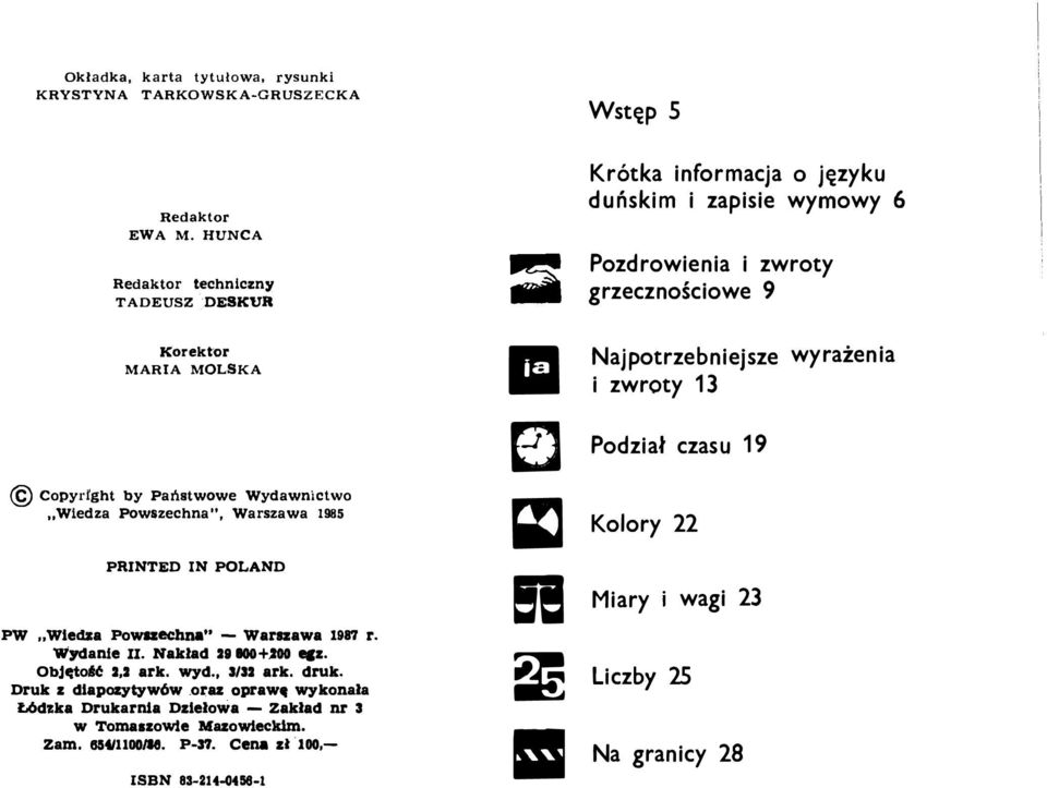Wydawnictwo "Wiedza Powszechna", Warszawa 1985 PRINTED IN POLAND PW "Wledza Powuechna" - Warnawa 1987 r. Wydanle II. NaJdad 28 8OO+JOO ecz. ObJe:toj 2.2 ark. wyd.. 1/12 ark. druk.