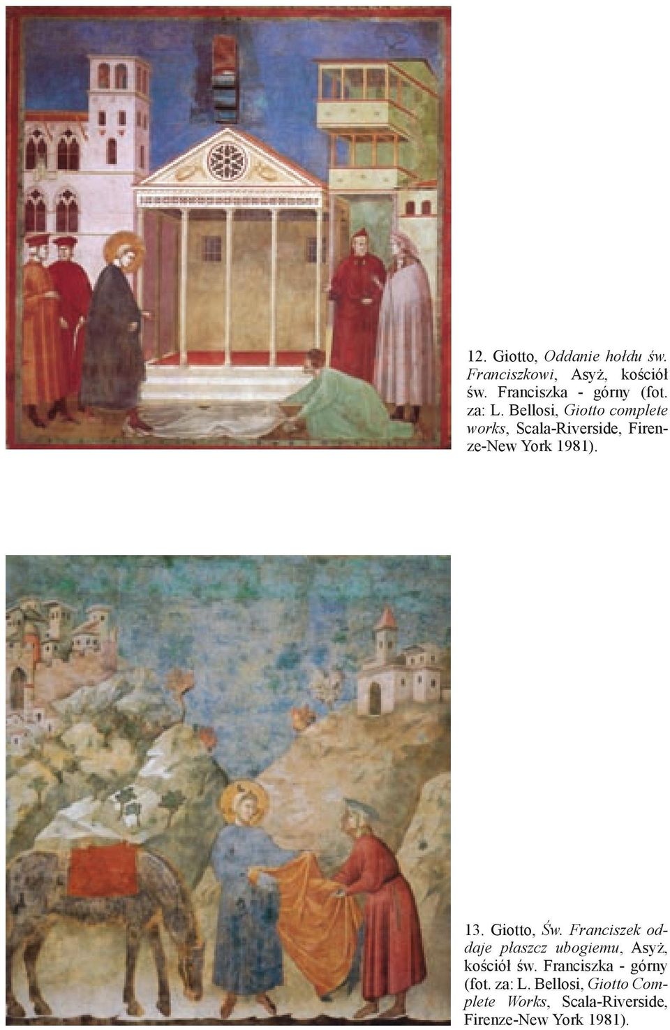 Giotto, Św. Franciszek oddaje płaszcz ubogiemu, Asyż, kościół św.