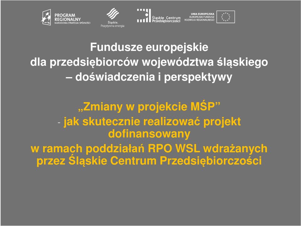 - jak skutecznie realizowa projekt dofinansowany w ramach