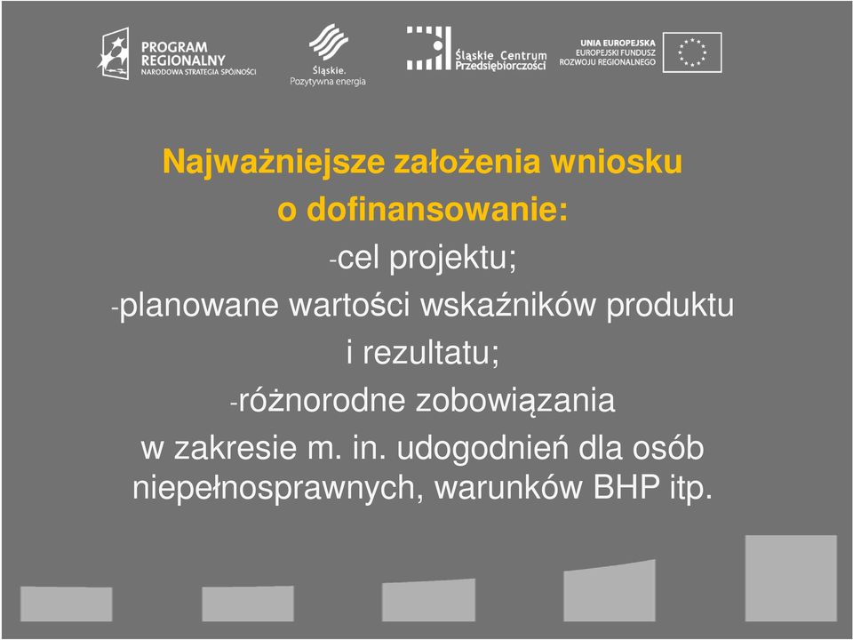 rezultatu; -ró norodne zobowi zania w zakresie m. in.