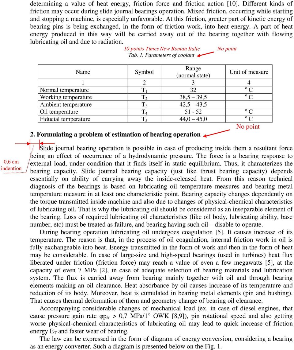 At this friction, greater part of kinetic energy of bearing pins is being exchanged, in the form of friction work, into heat energy.