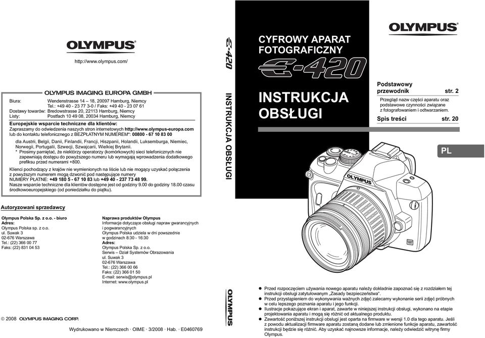 naszych stron internetowych http://www.olympus-europa.